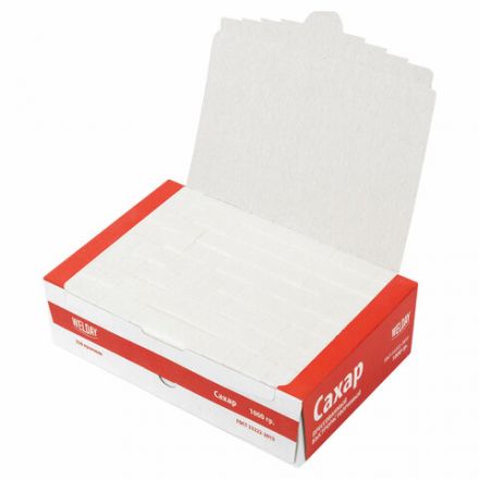 Сахар-рафинад WELDAY (ВЭЛДЭЙ), 1 кг (180 кусочков, размер 15х16х21 мм), 622405