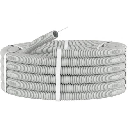 Труба гофр. ПВХ DKC гибкая d=16мм, лёгкая с протяжкой, 100м, цвет серый