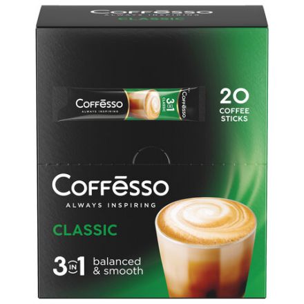 Кофе растворимый порционный COFFESSO "3 в 1 Classic", пакетик 14 г, 102904
