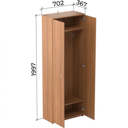 Шкаф Easy LT Оптима для одежды 702х367 орех new В1997