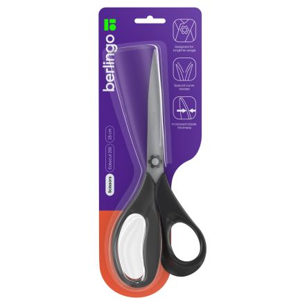Ножницы Berlingo "Easycut 200" 23см, эргономичные ручки, европодвес Ножницы Berlingo "Easycut 200" 23см, эргономичные ручки, европодвес