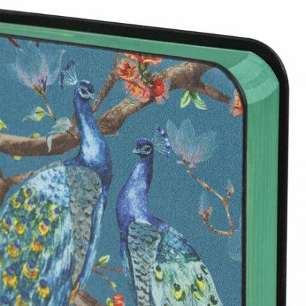 Ежедневник недатированный А5 (138х213 мм), BRAUBERG VISTA, под кожу, гибкий, 136 л., "Peacocks", 112032