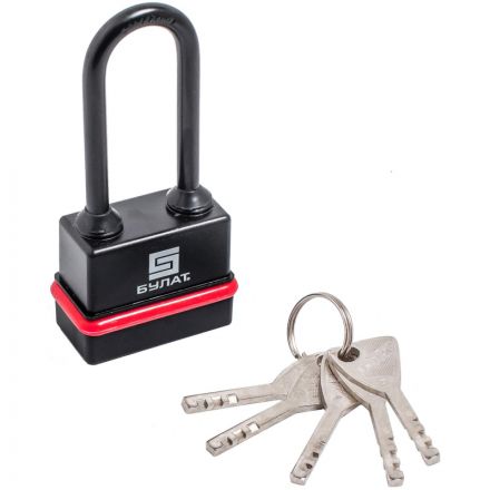 Замок навесной всепогод_УЗК Булат ВС 3-Н55-01 ПЛ (56xd=8) чугун черн. (5кл)