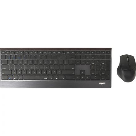 Набор клавиатура+мышь RAPOO беспроводной 9500M, цвет - черный Набор клавиатура+мышь RAPOO беспроводной 9500M, цвет - черный