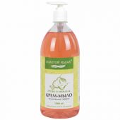 Мыло-крем жидкое 1 л, ЗОЛОТОЙ ИДЕАЛ "Груша и миндаль", дозатор, 609426