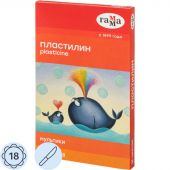 Пластилин классический Гамма Мультики 18 цветов 360 г со стеком