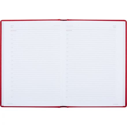 Ежедневник недатированный А5+, 136л, VELVET красный  3-115/10