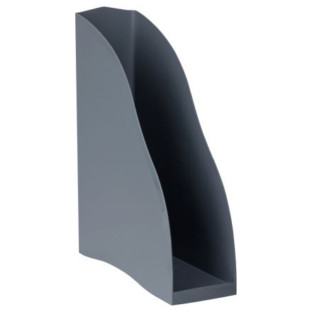 Лоток для бумаг вертикальный СТАММ "Дельта", серый, ширина 85мм Лоток для бумаг вертикальный СТАММ "Дельта", серый, ширина 85мм