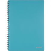 Бизнес-тетрадь Комус А5 60л, кл., обл.пластик, спираль, голубая Classic Бизнес-тетрадь Комус А5 60л, кл., обл.пластик, спираль, голубая Classic