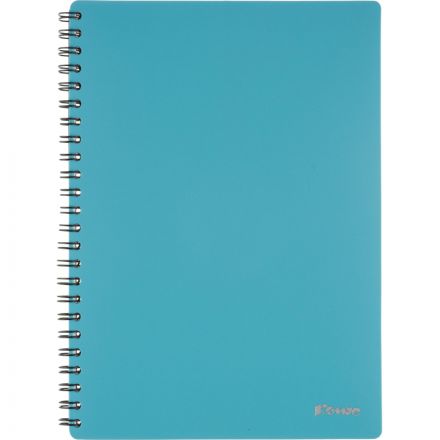 Бизнес-тетрадь Комус А5 60л, кл., обл.пластик, спираль, голубая Classic Бизнес-тетрадь Комус А5 60л, кл., обл.пластик, спираль, голубая Classic