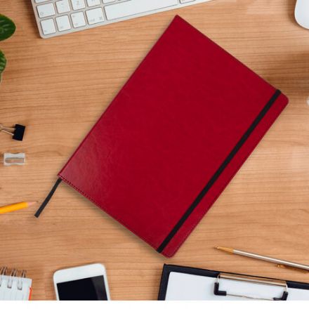 Ежедневник недатированный БОЛЬШОЙ ФОРМАТ 210х297 мм А4, BRAUBERG "Office", 160 л., красный, 113286