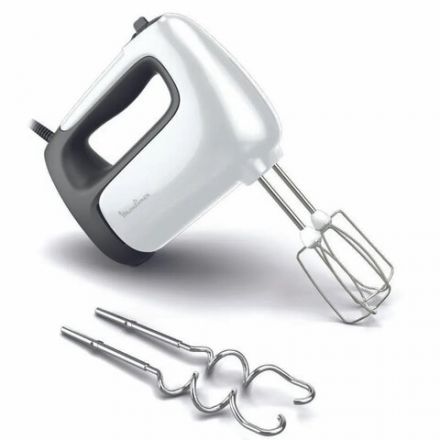Миксер MOULINEX HM460110, 500 Вт, 5 скоростей, 2 венчика, 2 крюка для теста, белый, 7211004400 Миксер MOULINEX HM460110, 500 Вт, 5 скоростей, 2 венчика, 2 крюка для теста, белый, 7211004400