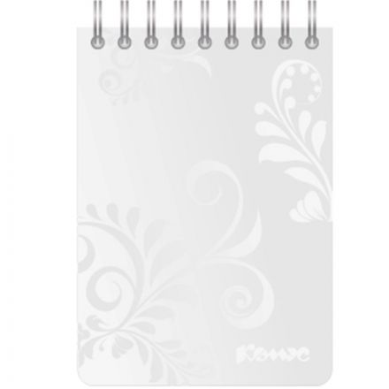 Блокнот Комус Русская серия,А7,50л,евроспираль,белый, клетка, Блокнот Комус Русская серия,А7,50л,евроспираль,белый, клетка,