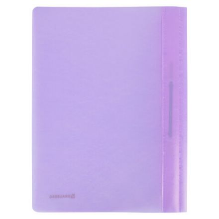 Скоросшиватель пластиковый BRAUBERG "Pastel" А4, 130/180 мкм, лиловый, 270456