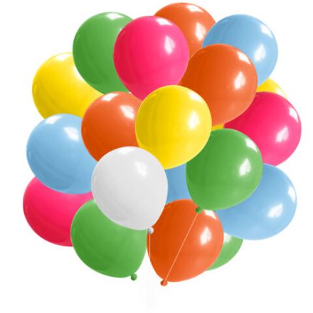 Шары воздушные маленькие 13 см, 100 штук, "ЯРКИЕ ЦВЕТА", ассорти, BRAUBERG KIDS, 591874