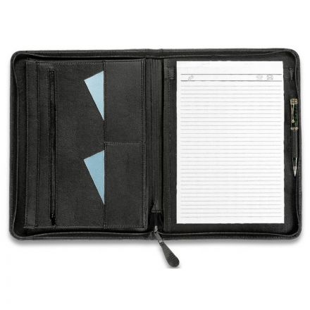 Папка деловая из кож/зам ЛИДЕР 123и  VIP-серия , на молнии, черн.,  Россия