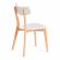 Стул Claire сиденье МДФ, опоры дерево гевея, белый / натуральное дерево, 48 x 49,5 x 81,5 x SH44см