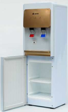 Напольный кулер для воды без нагрева и охлаждения AQVIDO BSY-801L, белый, золотистый