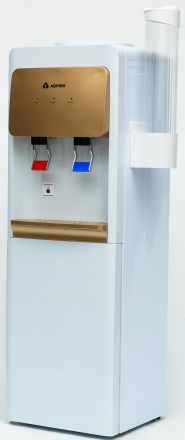 Напольный кулер для воды без нагрева и охлаждения AQVIDO BSY-801L, белый, золотистый