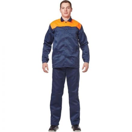 Костюм рабочий летний муж. л16-КБР син/оранж (р.60-62) 158-164