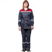 Костюм рабочий летний жен. л20-КБР сер/красн (р.60-62) 170-176 (Арсенал-СП)