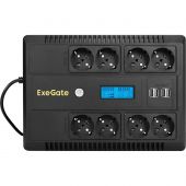 ИБП ExeGate NEO Smart LHB-850,лин.инт,850VA/510W, LCD, 8xEURO(EX295014RUSk)