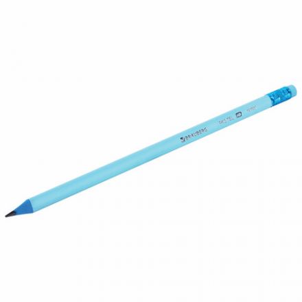 Набор карандашей чернографитных с ластиком BRAUBERG "PASTEL" 12 шт., HB, 181997