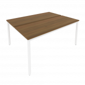 Slim Рабочая станция на металлокаркасе С.СП-6.2 Орех/Белый металл 1580*1235*750