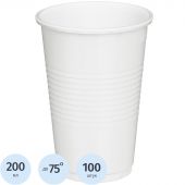 Стакан одноразовый Комус Стандарт пластиковый белый 200 мл 100 штук в упаковке