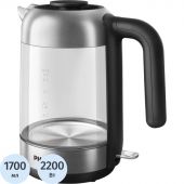 Чайник Philips HD9339/80, 2200Вт, 1,7л, стекло/нерж/черн. пластик