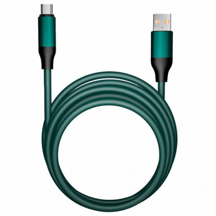 Кабель BOLD USB – Type-C, 1 м, 3 А, SMARTBUY, для быстрой зарядки и передачи данных, толстый, мятный, 18119, 3112BOLD-MINT
