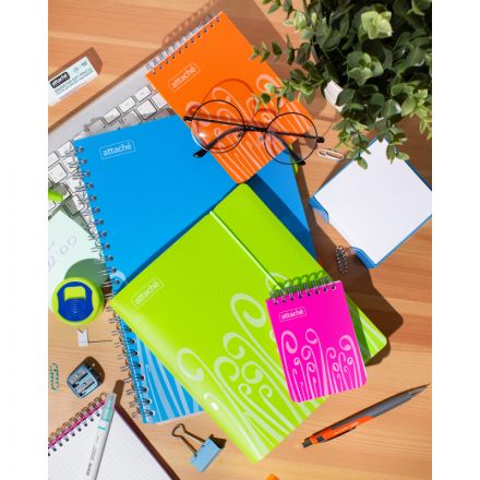 Блокнот Attache Fantasy А6 80 листов салатовый в клетку на спирали (103х160 мм)