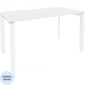 Стол ONIX-П П на металлокаркасе O.MP-SP-3.7 белый бриллиант/белый Ш1380