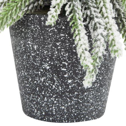 Ель новогодняя искусственная 25 см, "Елка-гном", заснеженная с декором, литой ПЭТ, ЗОЛОТАЯ СКАЗКА, 592515