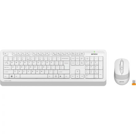 Набор клавиатура+мышь A4Tech Fstyler FG1010 белый/серый USB беспроводная