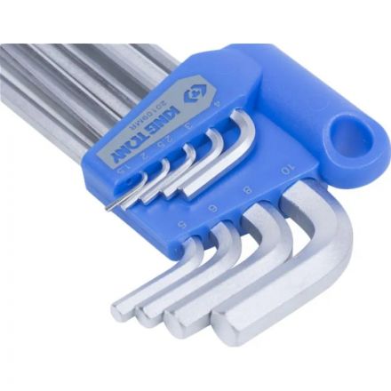 Набор ключей Г-обр.шестигран.1,5-10мм,длинные, шар.,9 пр. KING Tony 20109MR