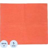 Салфетка хозяйственная микроспан 34х40см МС80-35 красный 5шт/уп