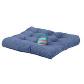 Подушка на стул "ВЕЛЬВЕТ" 38х38 см, полиэстер, синяя, PRIMILA (ПРИМИЛА) CLASSIC, 700505