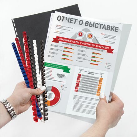 Пружины пластиковые для переплета, КОМПЛЕКТ 100 шт., 8 мм (для сшивания 21-40 л.), синие, BRAUBERG, 530907 Пружины пластиковые для переплета, КОМПЛЕКТ 100 шт., 8 мм (для сшивания 21-40 л.), синие, BRAUBERG, 530907