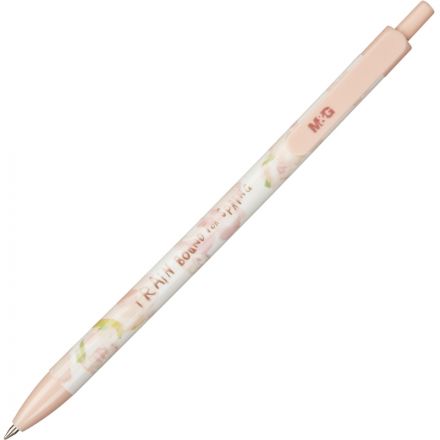 Ручка шариковая автоматическая M&G Sakura Time, д.ш.0,5мм,син,масл, ассорт