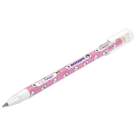 Ручка стираемая гелевая ЮНЛАНДИЯ "Котята", СИНЯЯ, корпус ассорти, узел 0,5 мм, линия письма 0,35 мм, 143659