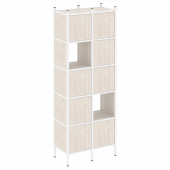 Loft Прямой стеллаж наборный VR.L-05 Денвер светлый/Белый металл 862*446*1869 Loft Прямой стеллаж наборный VR.L-05 Денвер светлый/Белый металл 862*446*1869