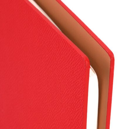 Ежедневник на кольцах в наборе с ручкой А5, 165x229 мм, BRAUBERG "Lux", под кожу, 100 листов, красный, 116857