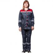 Костюм рабочий летний жен. л20-КБР сер/красн (р.44-46) 170-176 (Арсенал-СП)