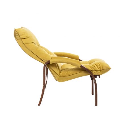 Кресло-трансформер Leset Левада, Орех текстура, V28 желтый, Ткань Велюр