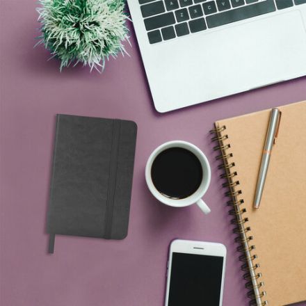 Ежедневник недатированный МАЛЫЙ 100х150 мм А6 BRAUBERG "Metropolis Ultra", под кожу, 160 л., черный, 113300