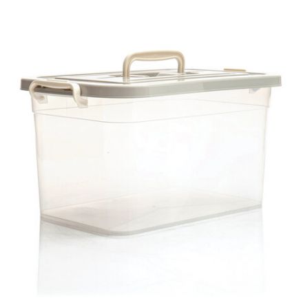 Ящик-контейнер 10 л с КРЫШКОЙ НА ЗАЩЕЛКАХ И РУЧКОЙ, 19х35х23 см, пластик, прозрачный, крышка ассорти, 810, 438100065 Ящик-контейнер 10 л с КРЫШКОЙ НА ЗАЩЕЛКАХ И РУЧКОЙ, 19х35х23 см, пластик, прозрачный, крышка ассорти, 810, 438100065