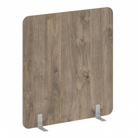 R-line Перегородки на металлических опорах на фетровых подпятниках DP.F-140-150 Тиквуд тёмный/Серый металл 1400*18*1500