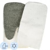 Рукавицы хб утепленные с наладонником брезентовым белые 5пар/уп