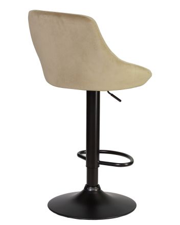 Стул барный DOBRIN LOGAN BLACK, мокко велюр (MJ9-9)